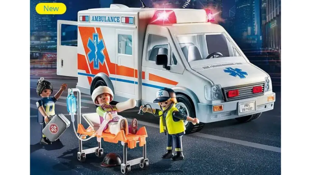 Playmobil Ambulance toy set with several accessories included
