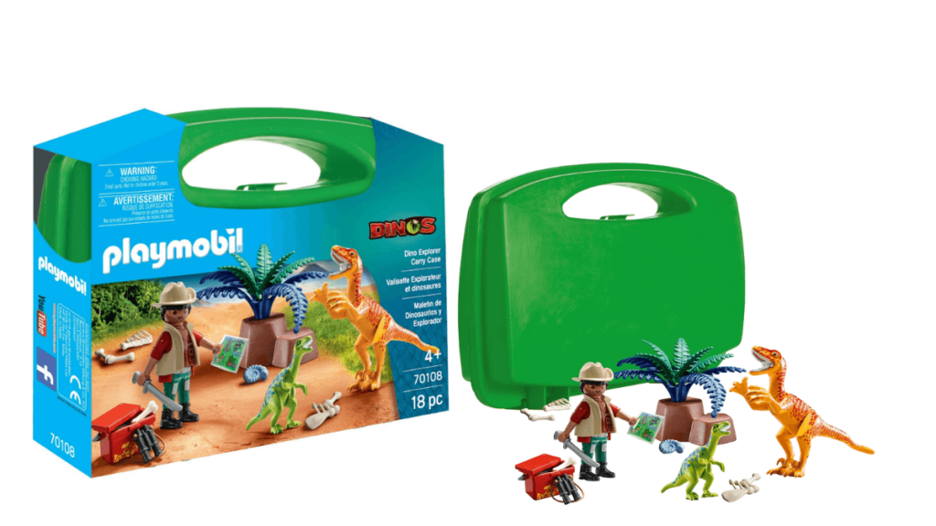Playmobil erfand Figuren zu Themen wie z.B. Dinos 
